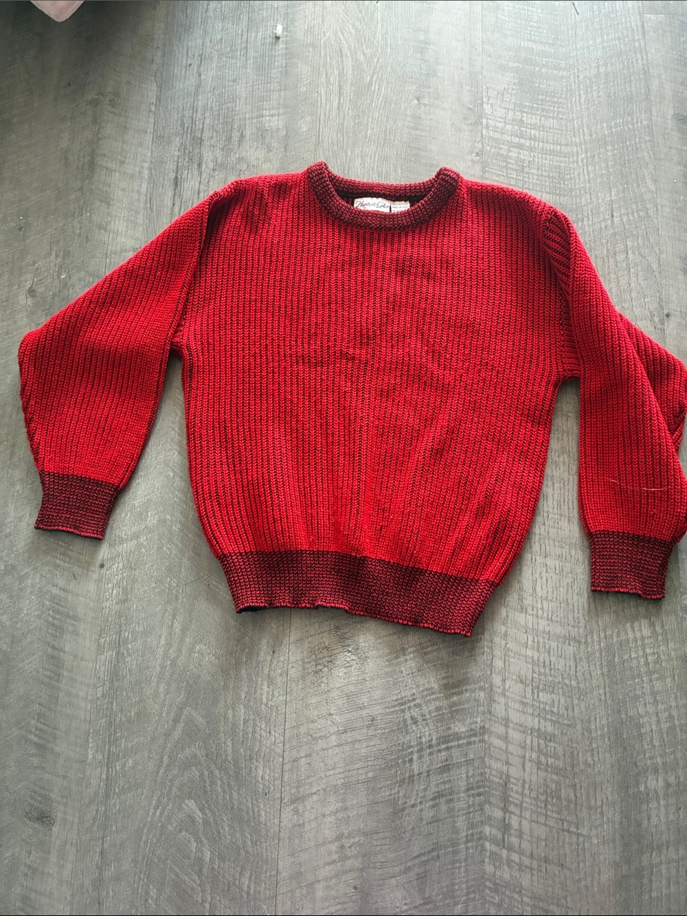 Vintage red acrylic sweater Medium